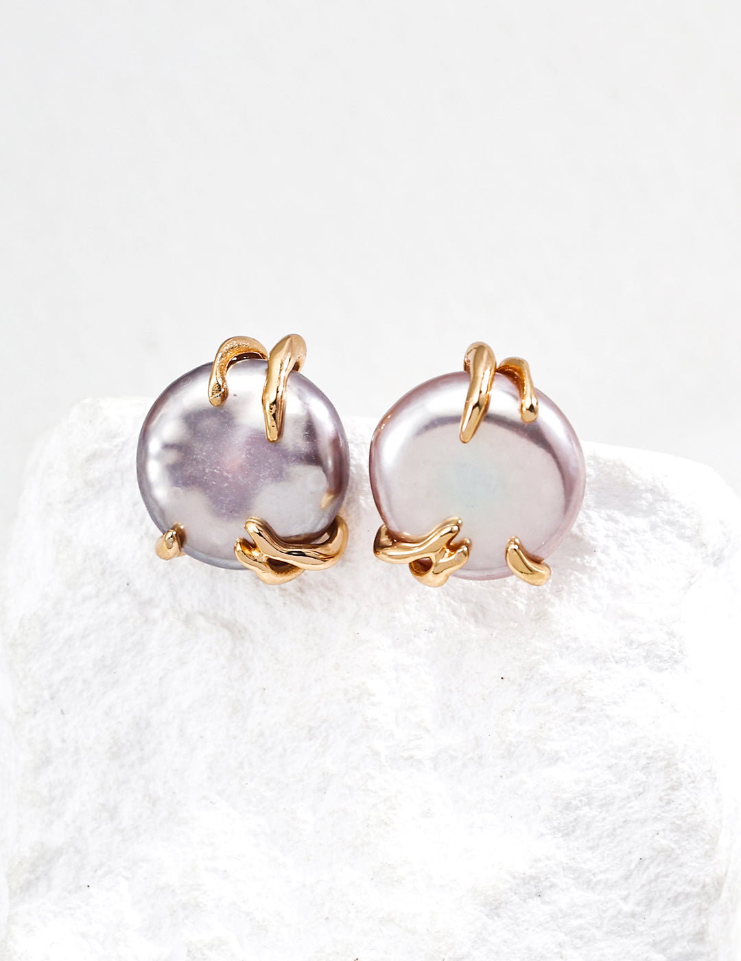 Natural Grey Pearl Earrings