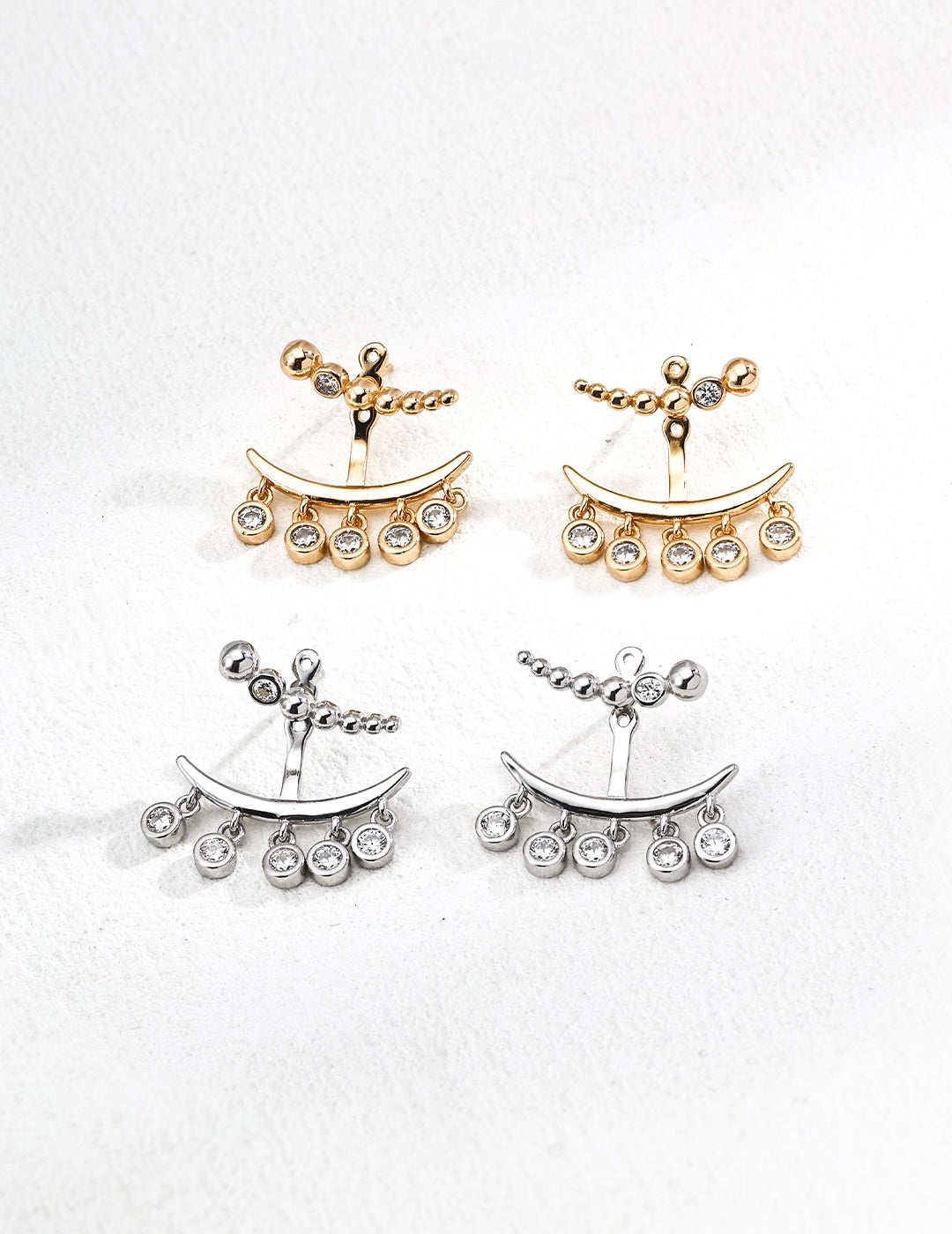 Retro Design Zircon Earrings