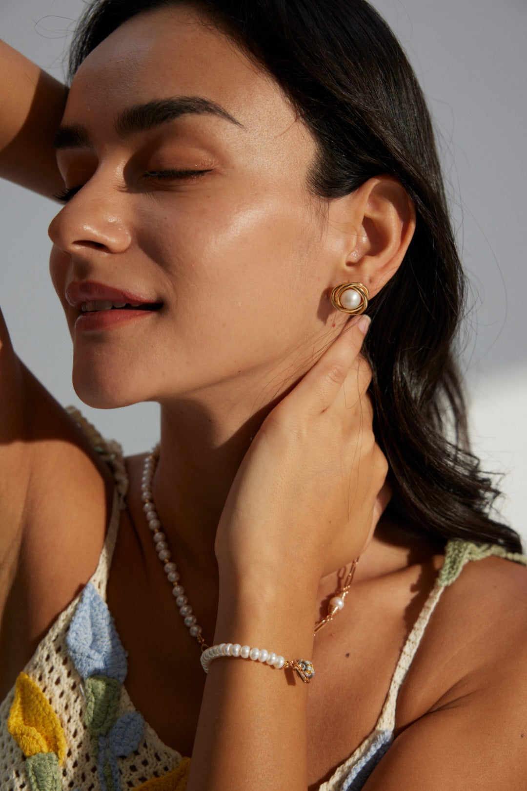 Elegant pearl earrings