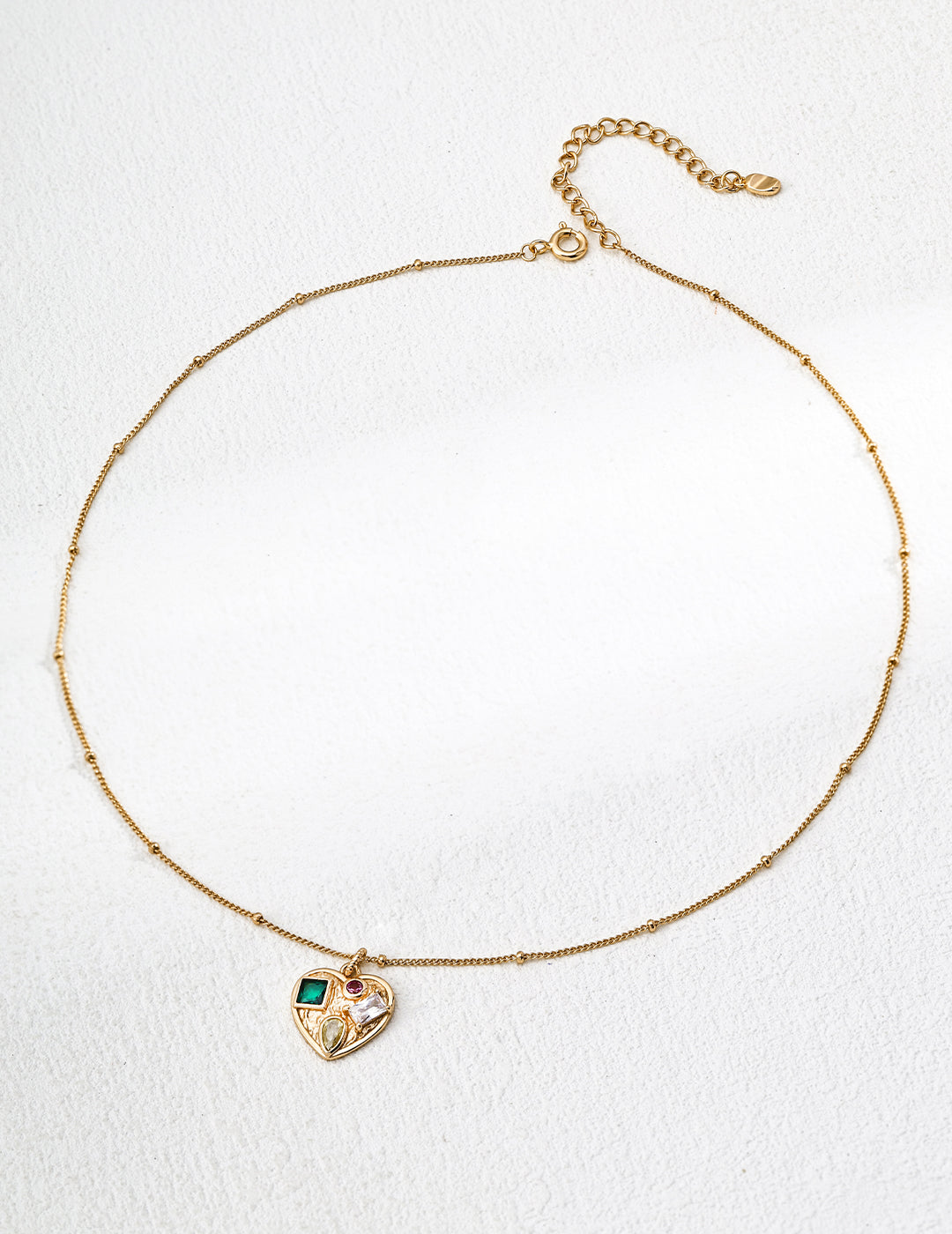 Design heart-shaped zircon pendant necklace