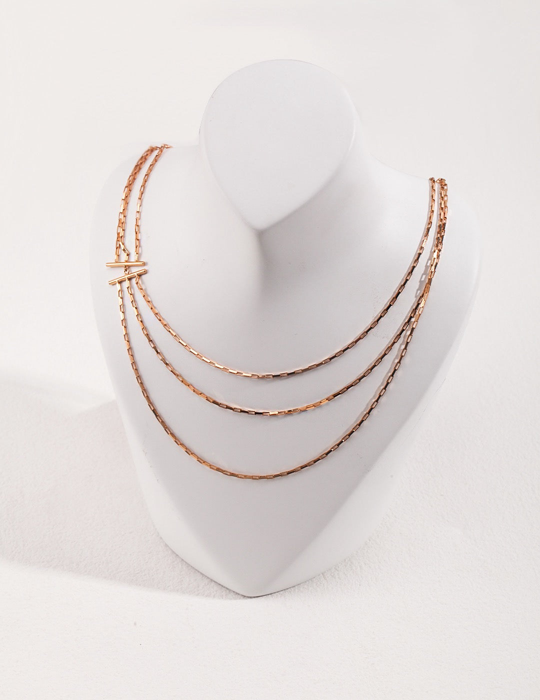 Extremely simple style pure silver necklace