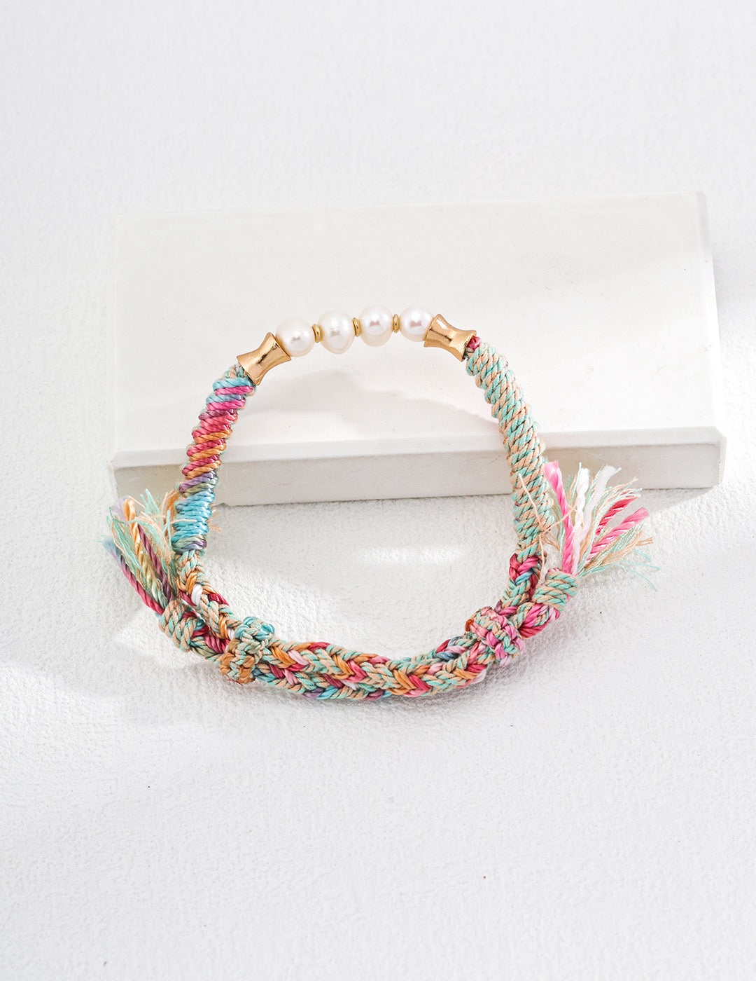 Ethnic style knitted bracelet
