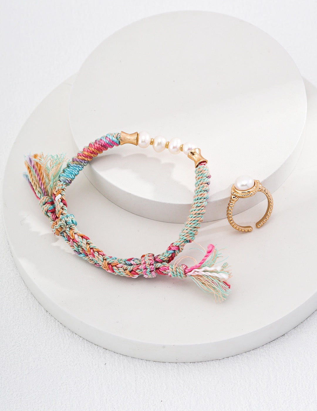 Ethnic style knitted bracelet