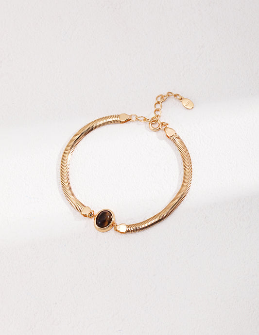 Natural tiger eye temperament bracelet