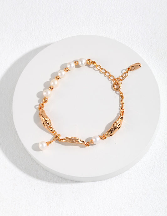 Natural pearl scarf bracelet