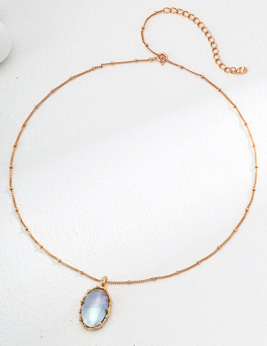 Silver horse shell necklace