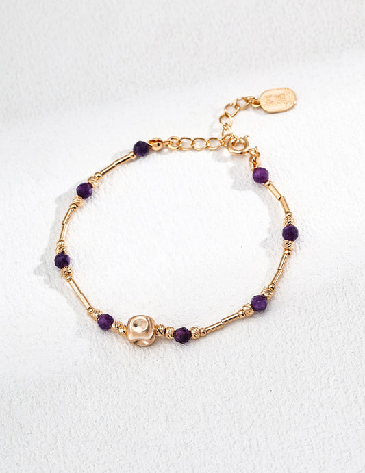 Amethyst lucky bracelet