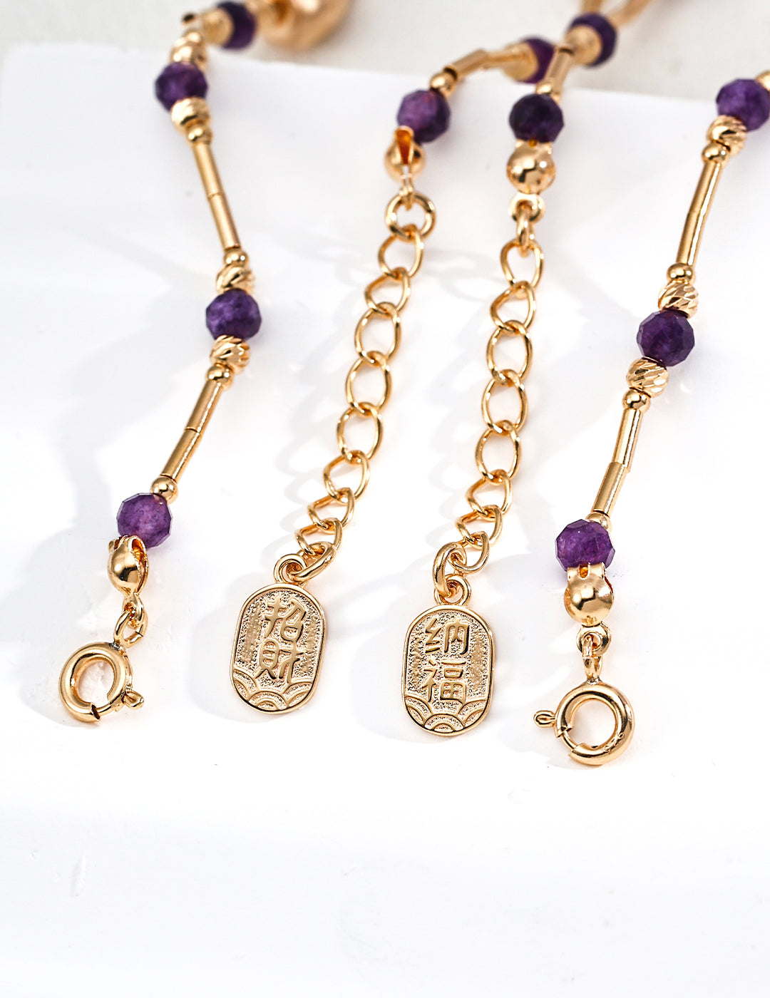 Amethyst lucky bracelet