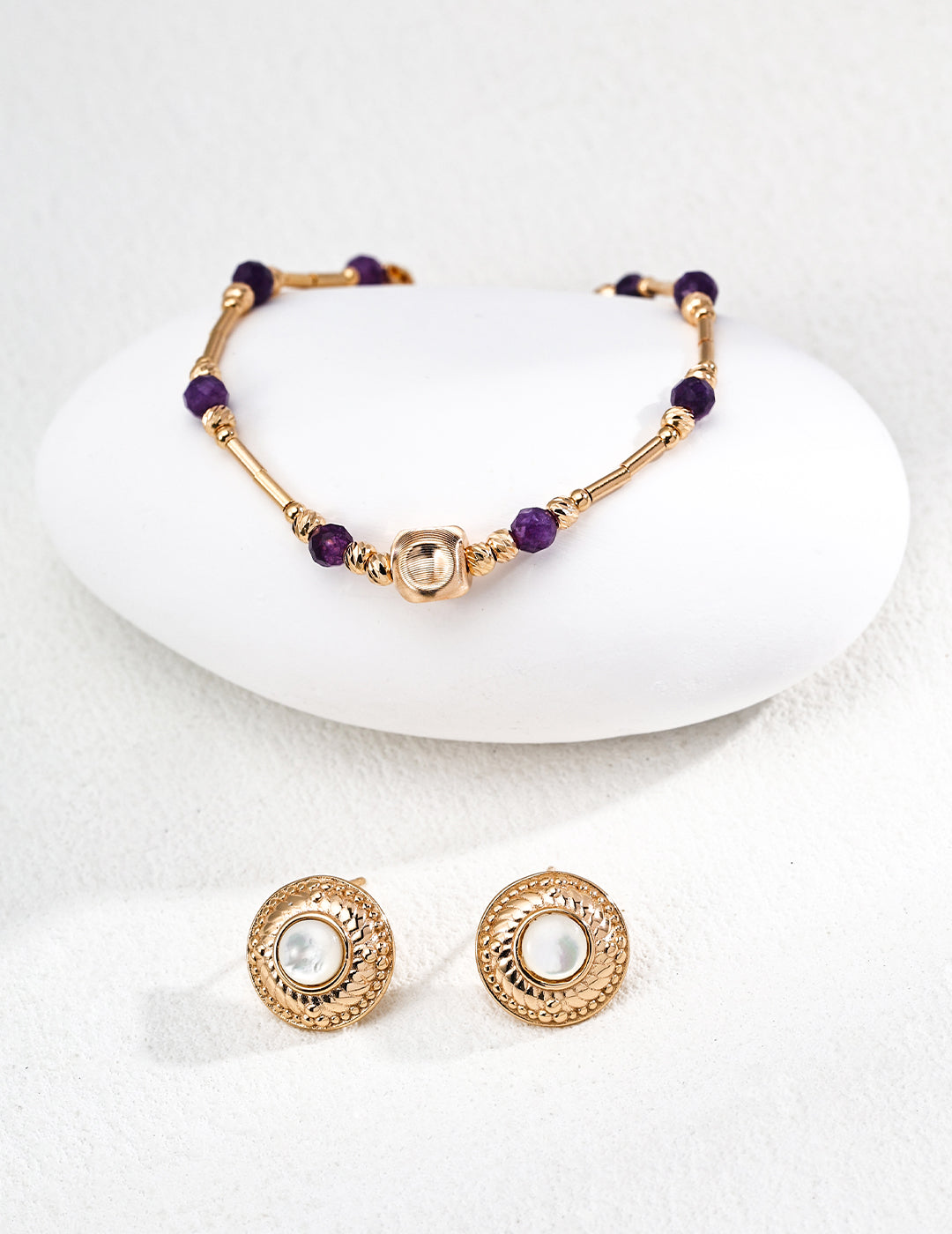Amethyst lucky bracelet