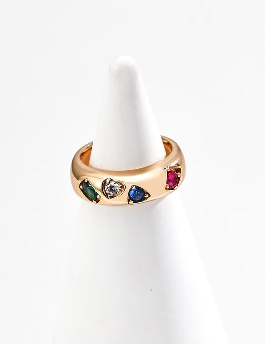 Fashionable retro zircon ring J0306