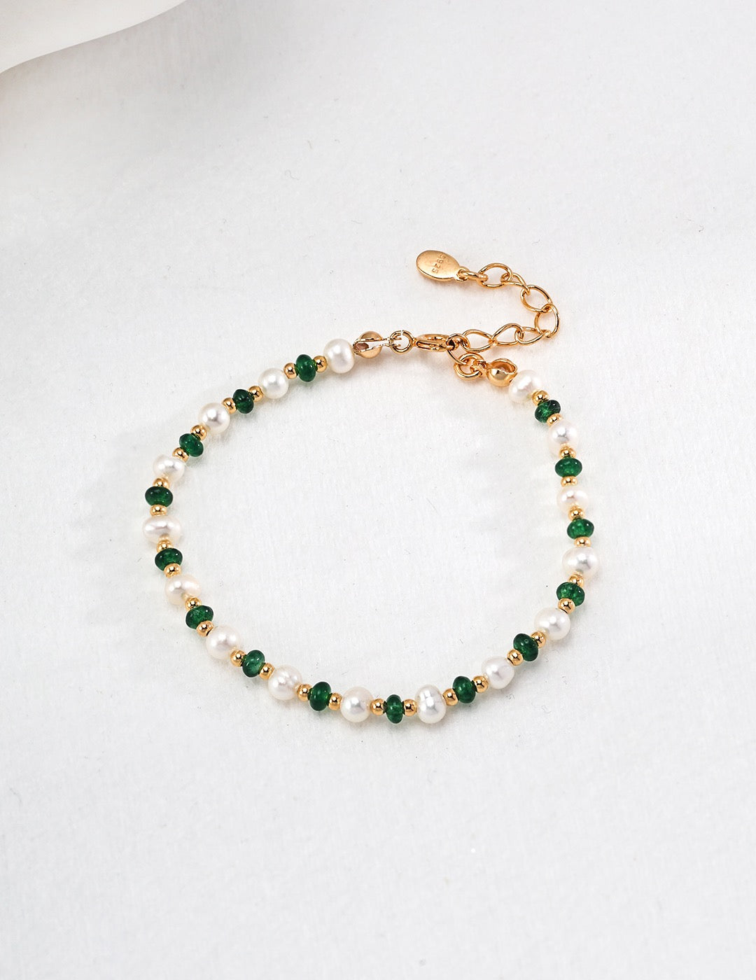 Simple Style Green Treasure silver jewelry bracelet